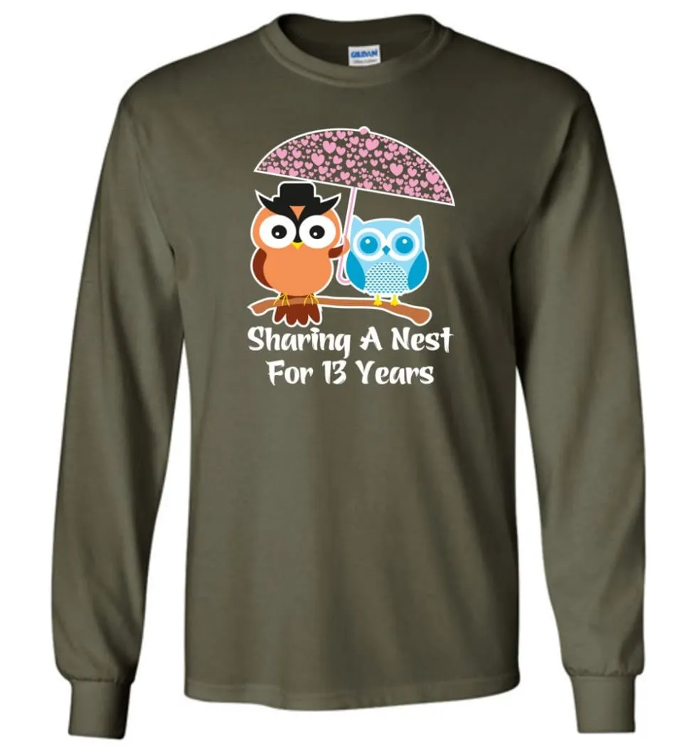 13 Years Wedding Anniversary Gifts Valentine's Day Long Sleeve T-Shirt