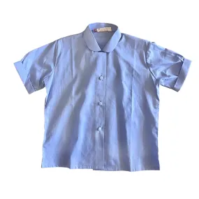 1960's Blue Peter Pan Collar  Shirt / 8-10Y