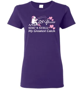 28 Years Anniversary She Still My Greatest Catch Women Tee