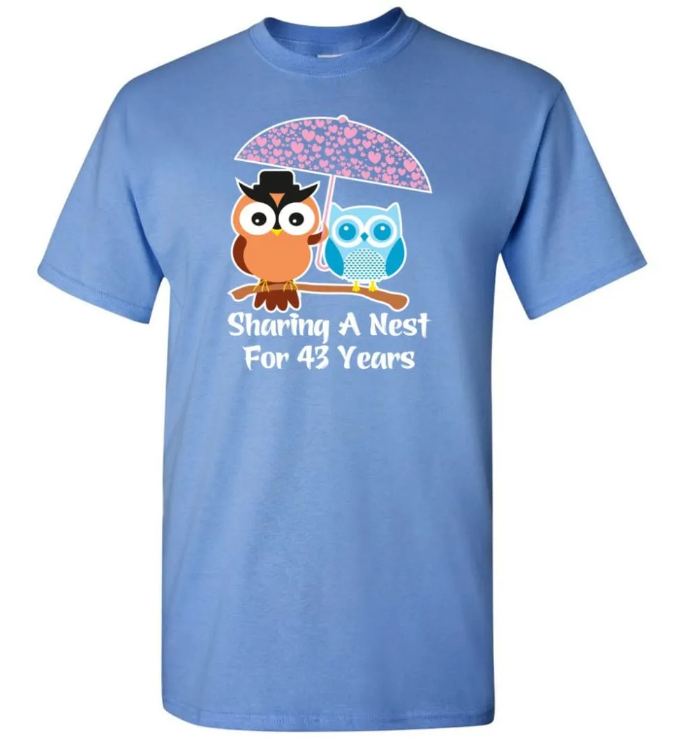 43 Years Wedding Anniversary Gifts Valentine's Day T-shirt