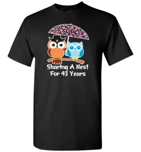 43 Years Wedding Anniversary Gifts Valentine's Day T-shirt