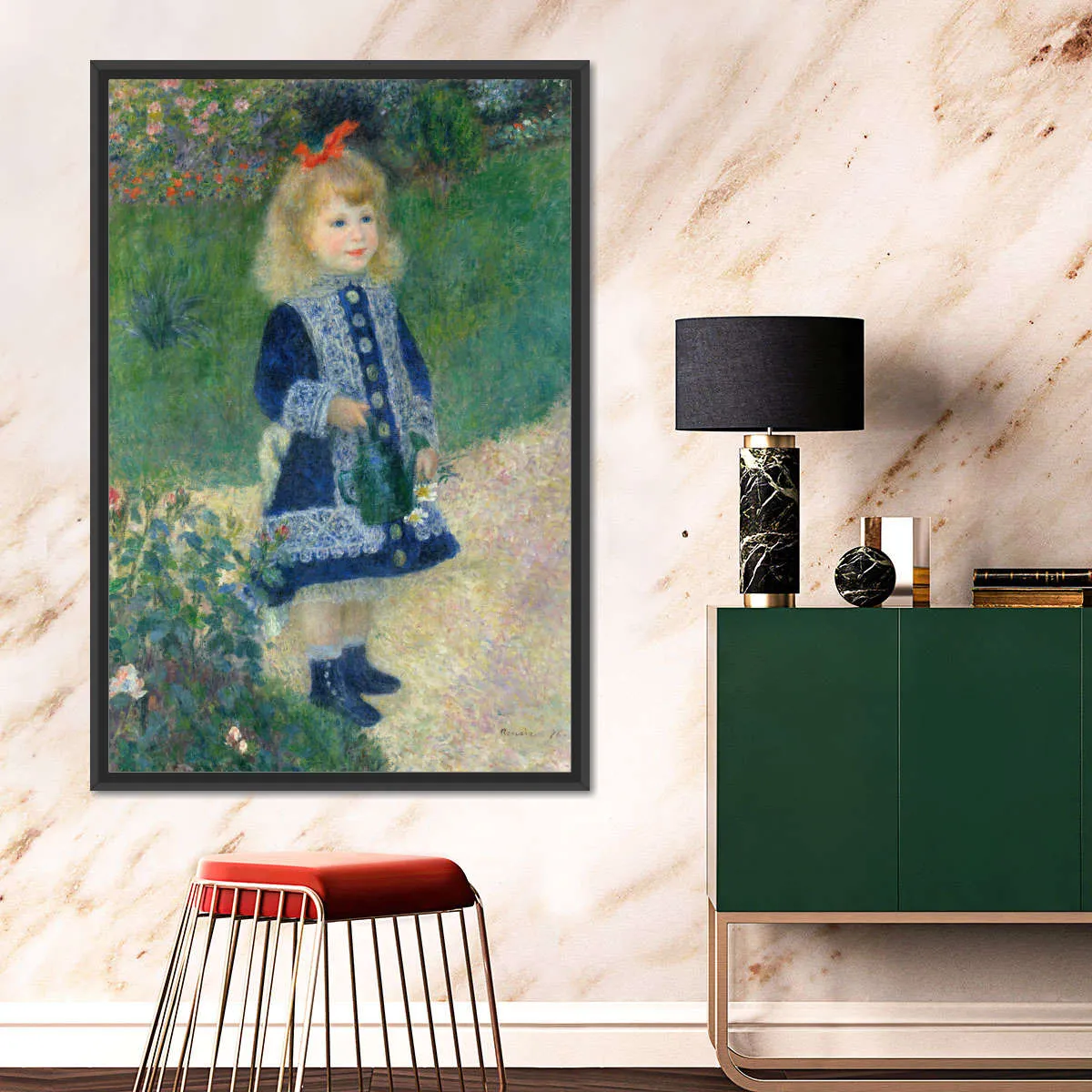 A Girl With A Watering Can Wall Art