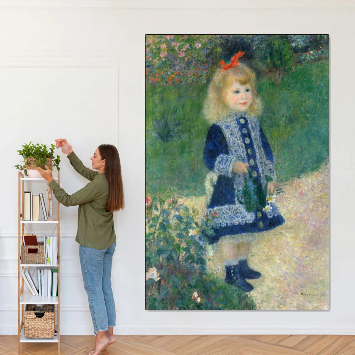 A Girl With A Watering Can Wall Art