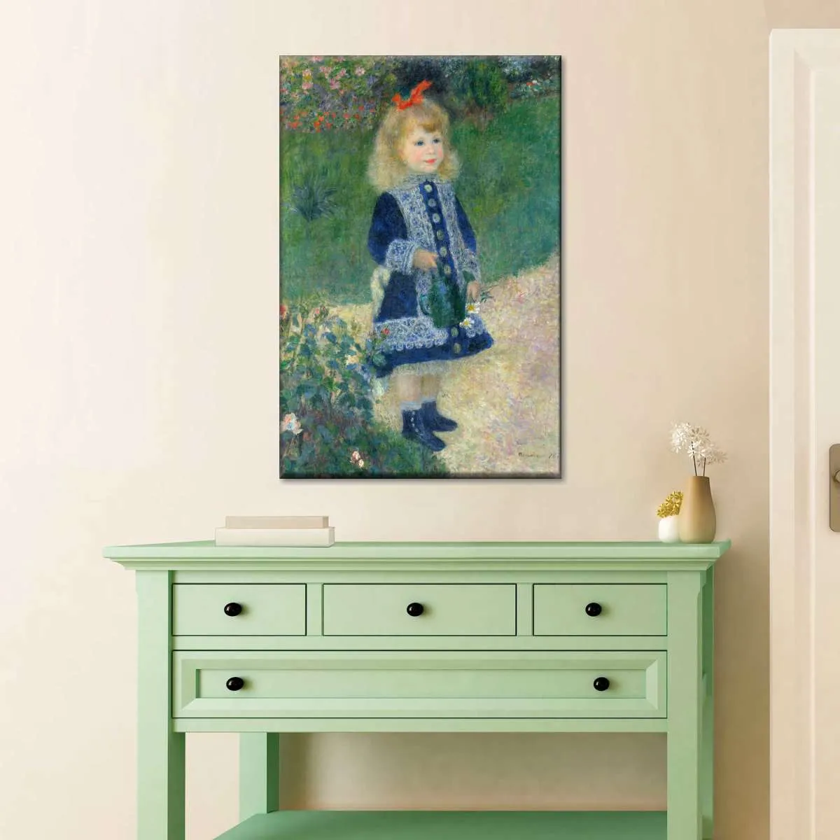 A Girl With A Watering Can Wall Art