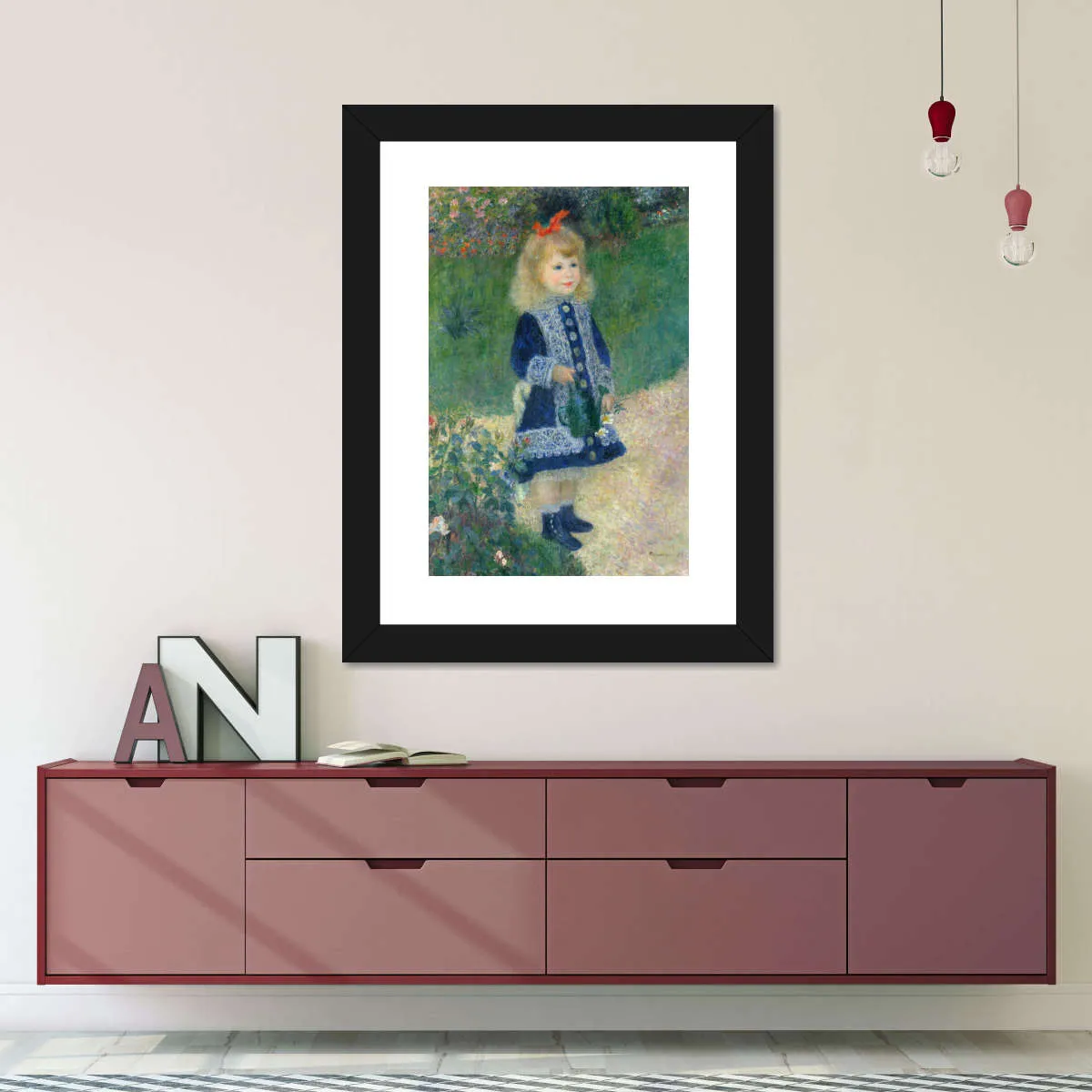 A Girl With A Watering Can Wall Art