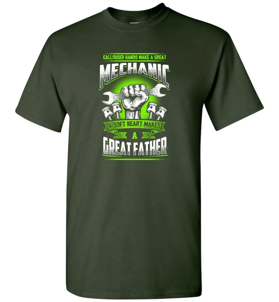 A Great Father Mechanic   Mechanic Shirt For Father - Short Sleeve T-Shirt