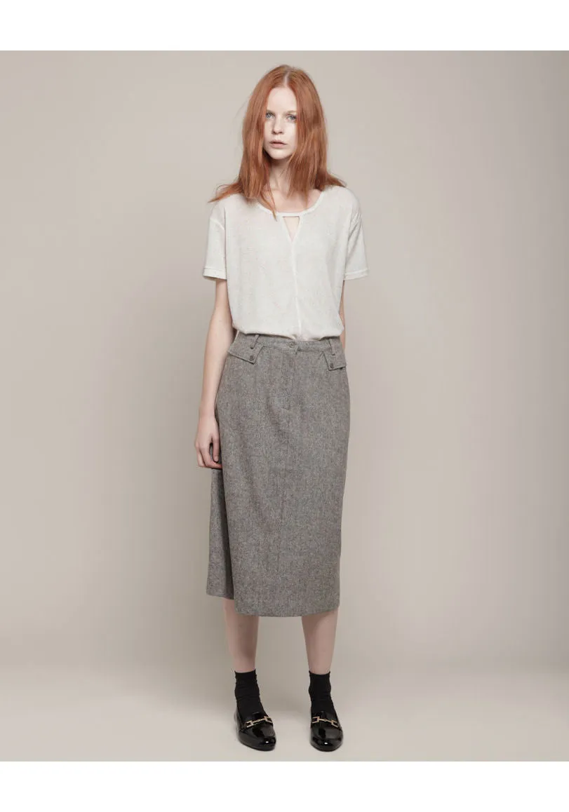 A-Line Tweed Skirt