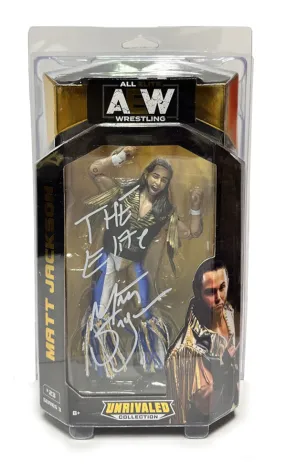 AEW : Unrivaled Series 3 : Matt Jackson Young Bucks Figure * Hand Signed *