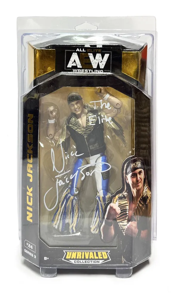 AEW : Unrivaled Series 3 : Nick Jackson Young Bucks Figure * Hand Signed *