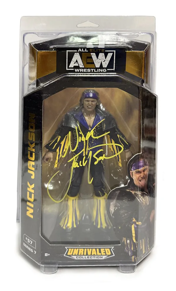 AEW : Unrivaled Series 7 : Nick Jackson Young Bucks Figure * Hand Signed *