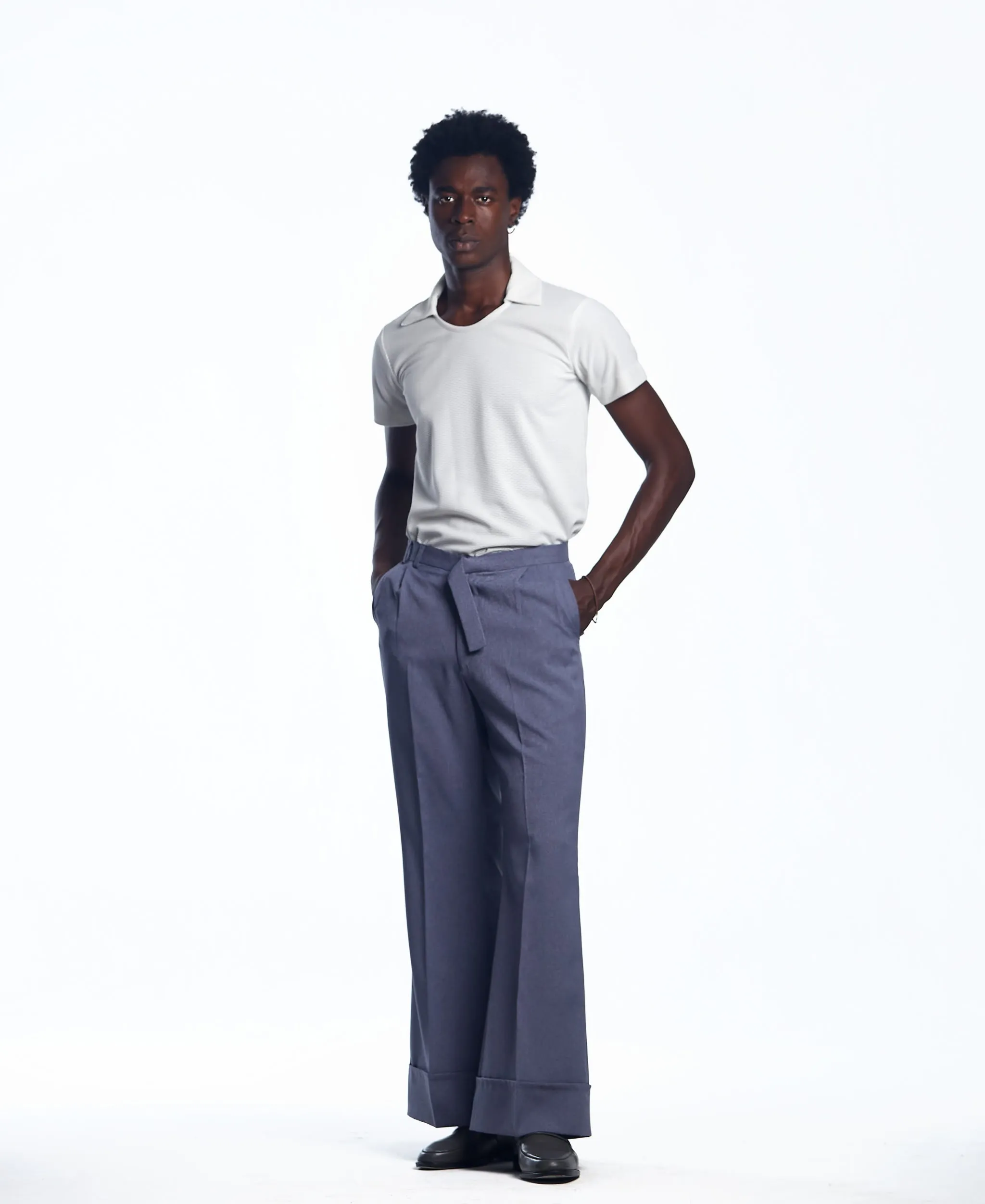 AJABENG VIS-A-VIS Cotton Blend Bell Bottom Pants