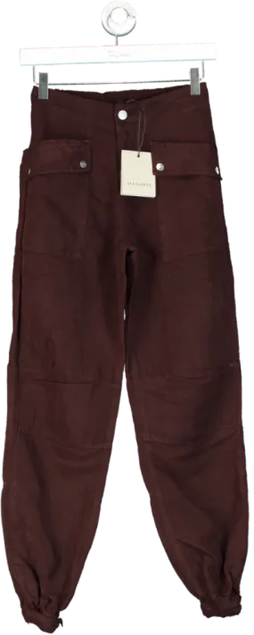 AllSaints Dark Wine Red Val Trouser UK 6