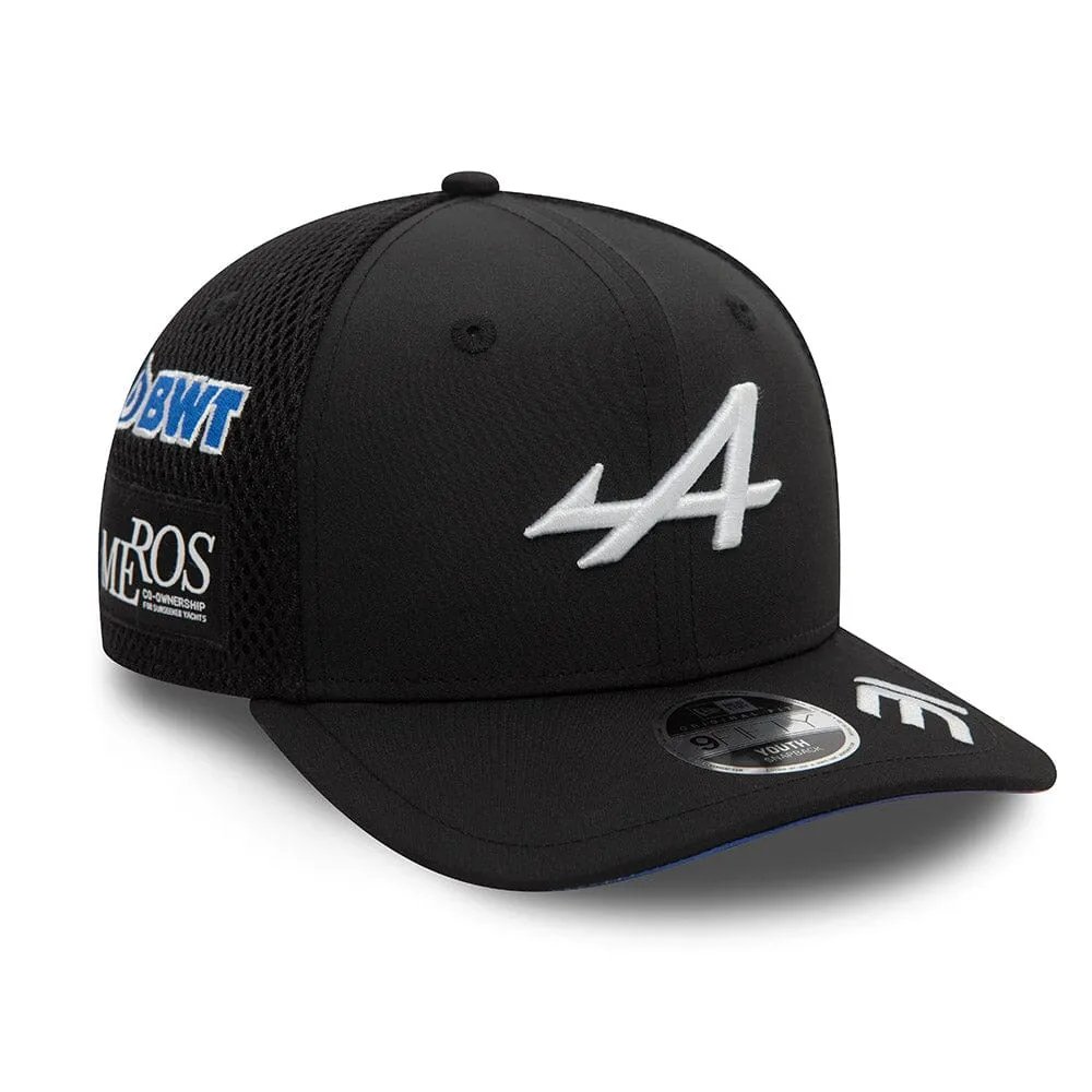 Alpine Racing F1 2024 Kids New Era 9Fifty Esteban Ocon Team Hat - Youth Black