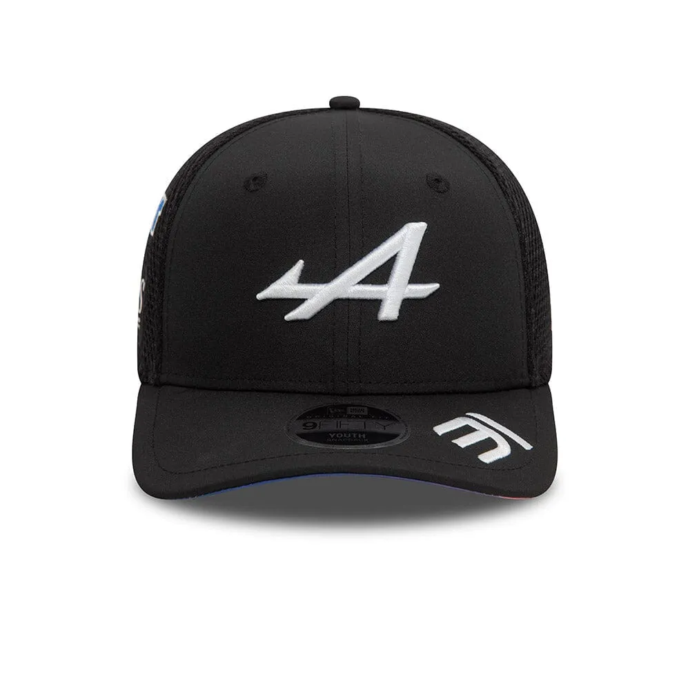 Alpine Racing F1 2024 Kids New Era 9Fifty Esteban Ocon Team Hat - Youth Black