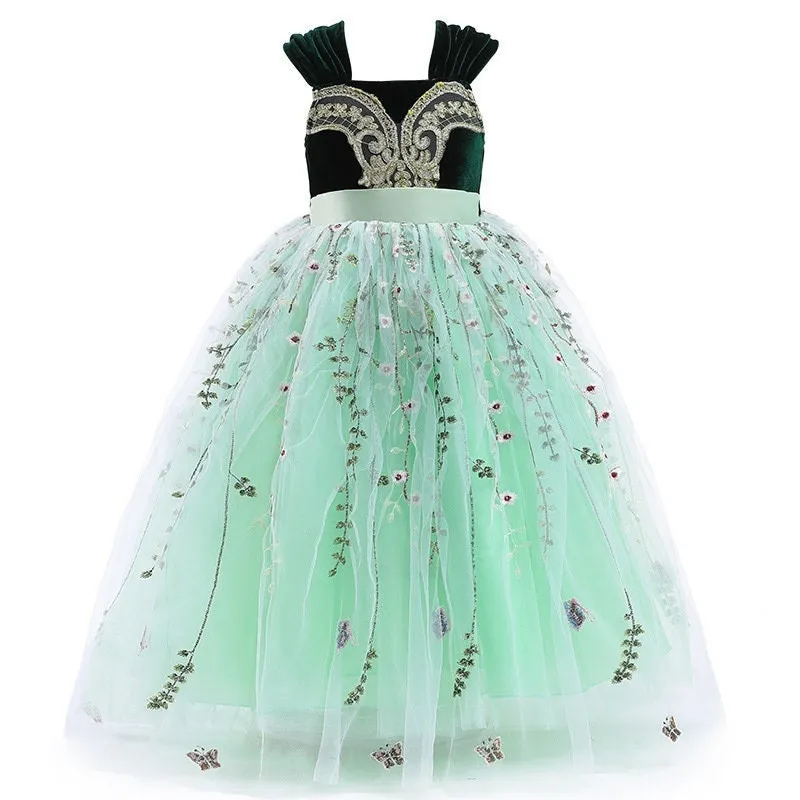 Anna Frozen Inspired Princess Girls Dress