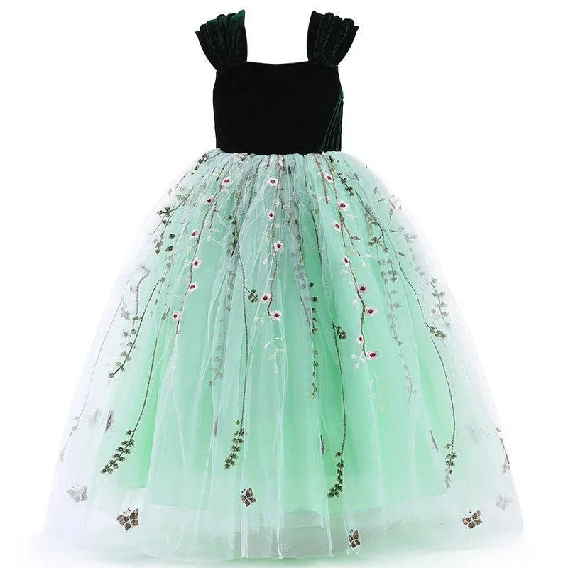 Anna Frozen Inspired Princess Girls Dress