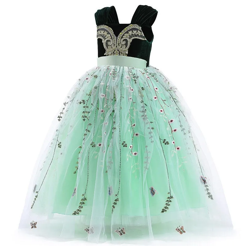 Anna Frozen Inspired Princess Girls Dress