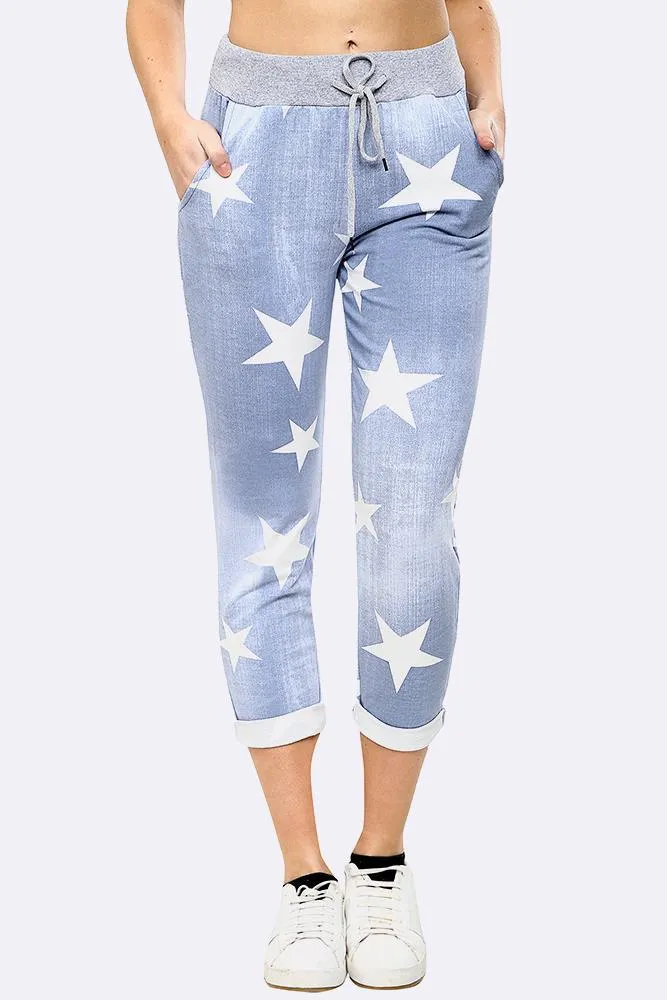 Anne   Kate Italian Star Light Denim Print Trouser 14-18