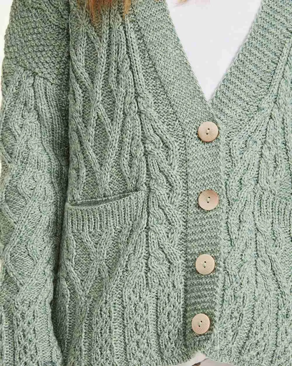 Aran Valentia Trellis Womens Cardigan