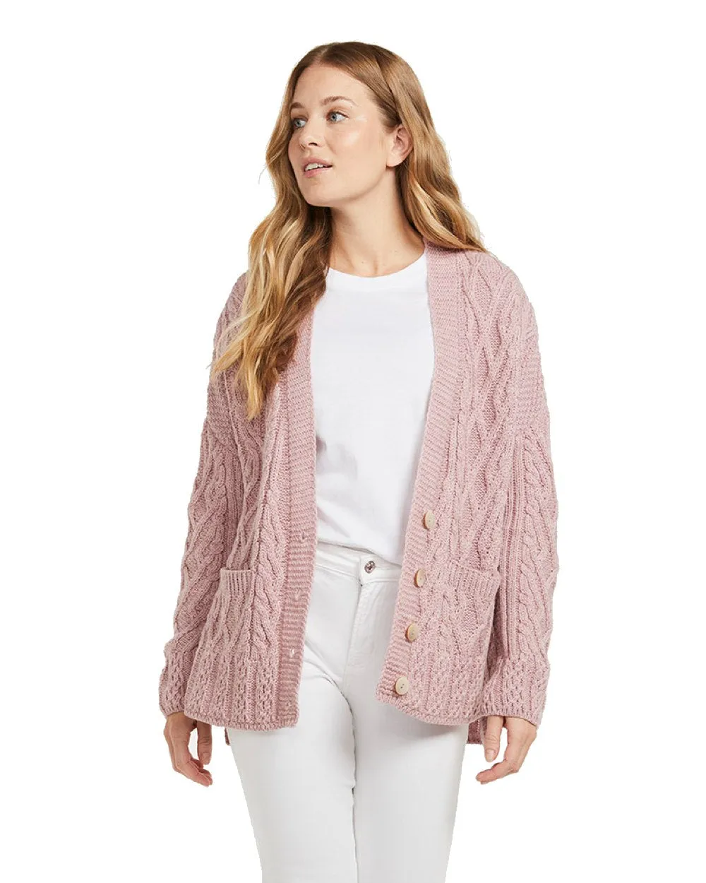 Aran Valentia Trellis Womens Cardigan