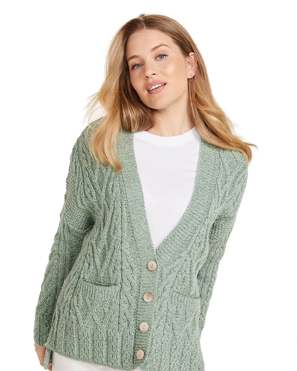 Aran Valentia Trellis Womens Cardigan