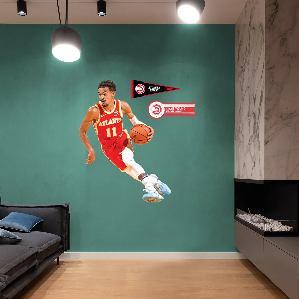 Atlanta Hawks: Trae Young - Officially Licensed NBA Removable Adhesive Decal