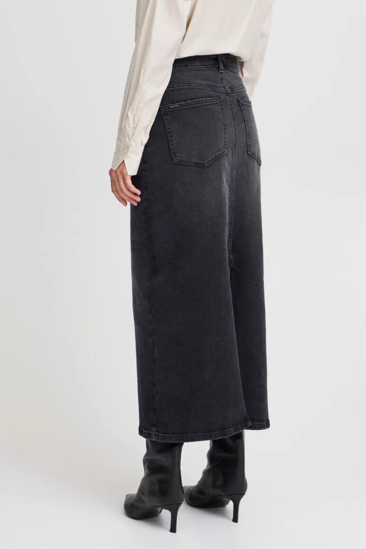 B young Donella Black Denim skirt