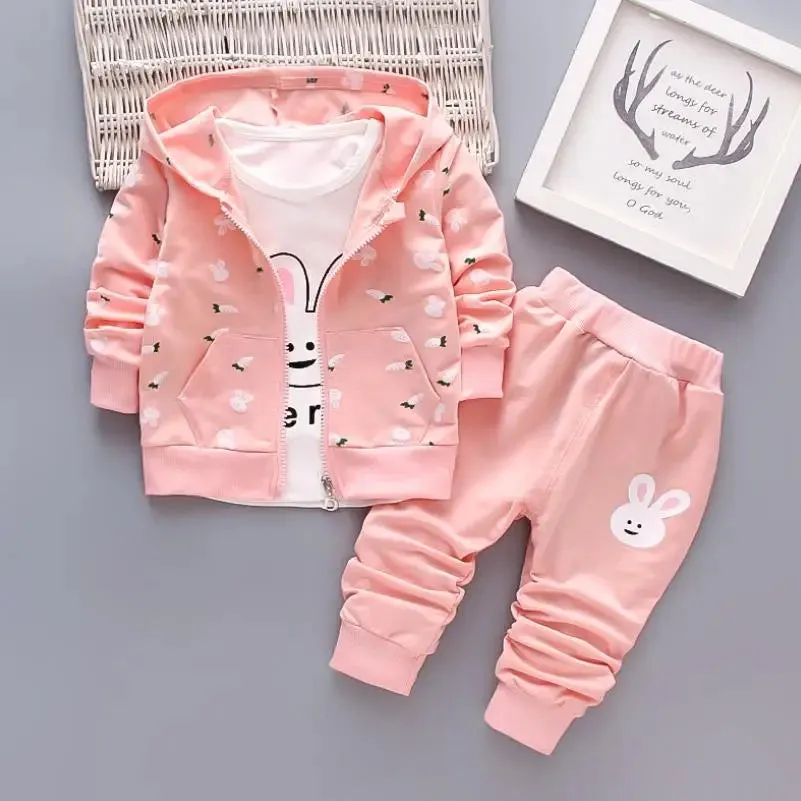 Baby Girl 0-4y Animal Floral Pink Tracksuit Sets