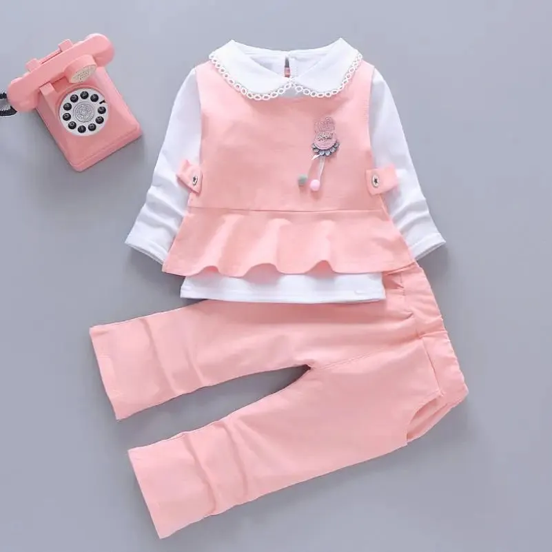 Baby Girl 0-4y Animal Floral Pink Tracksuit Sets