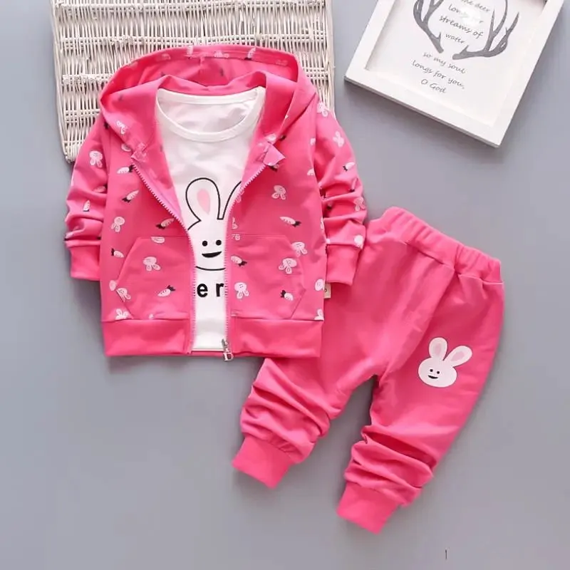 Baby Girl 0-4y Animal Floral Pink Tracksuit Sets