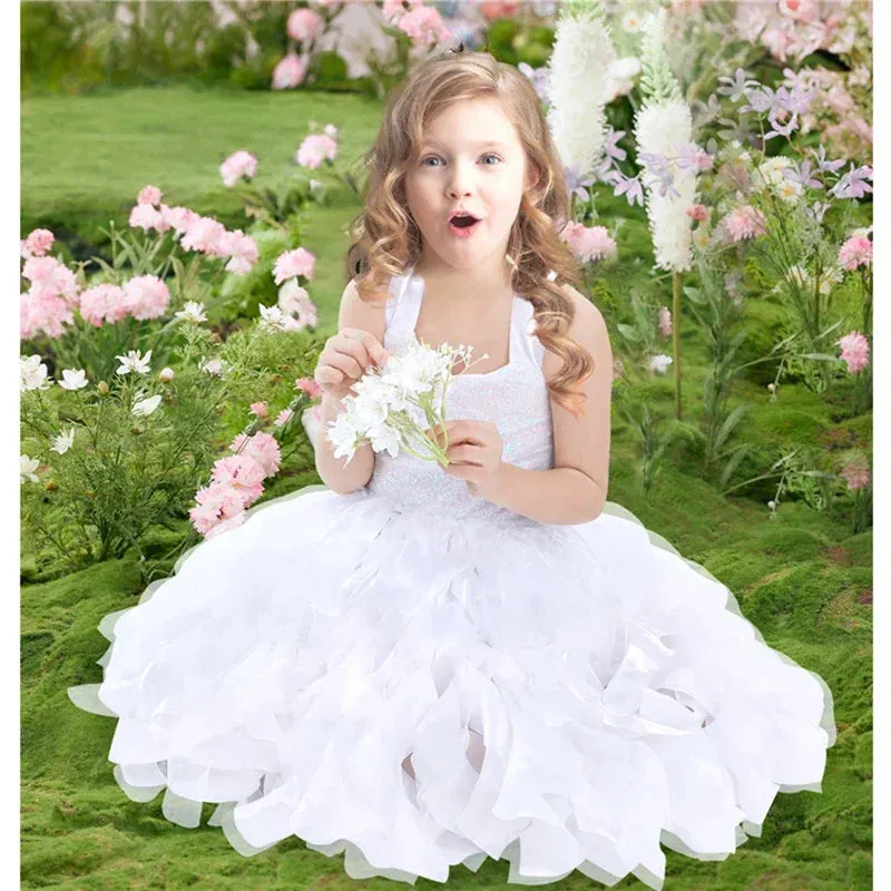 Baby Girl 2-12Y Rainbow Princess Birthday Dress