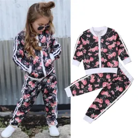 Baby Girl 3-7Y Spring Floral Tracksuit Set