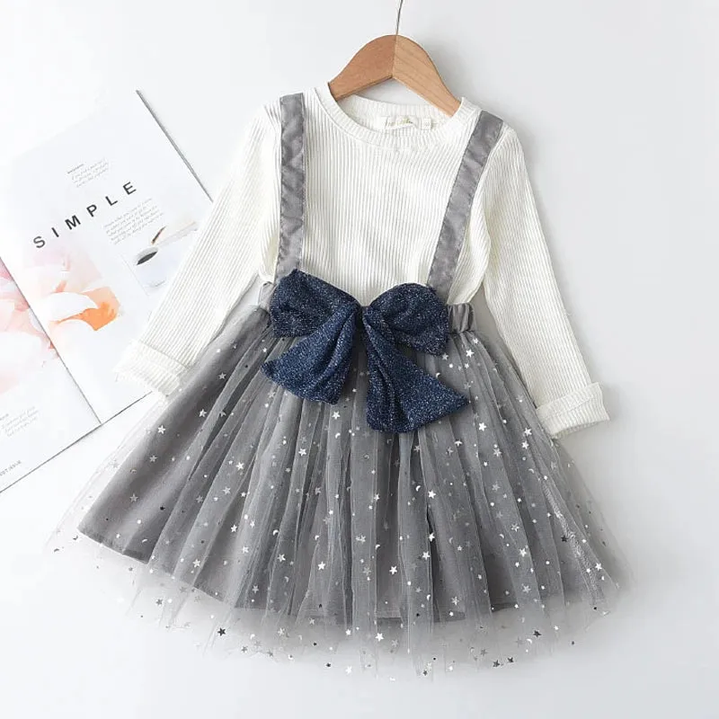 Baby Girl Plaid Shirt Bow Dress Outfit