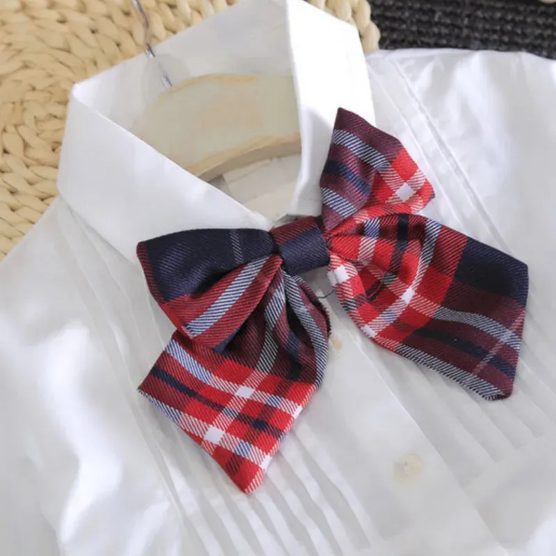 Baby Girl Plaid Shirt Bow Dress Outfit