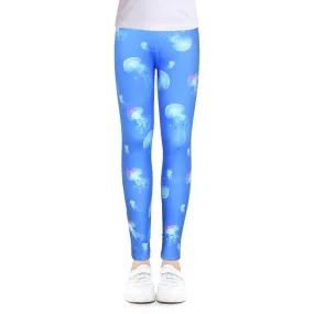 Baby Girl SEA Ocean Jellyfish 4-12Y Pencil Leggings