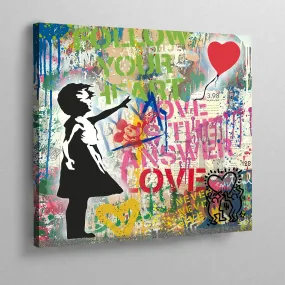 Banksy Canvas Girl With Balloon