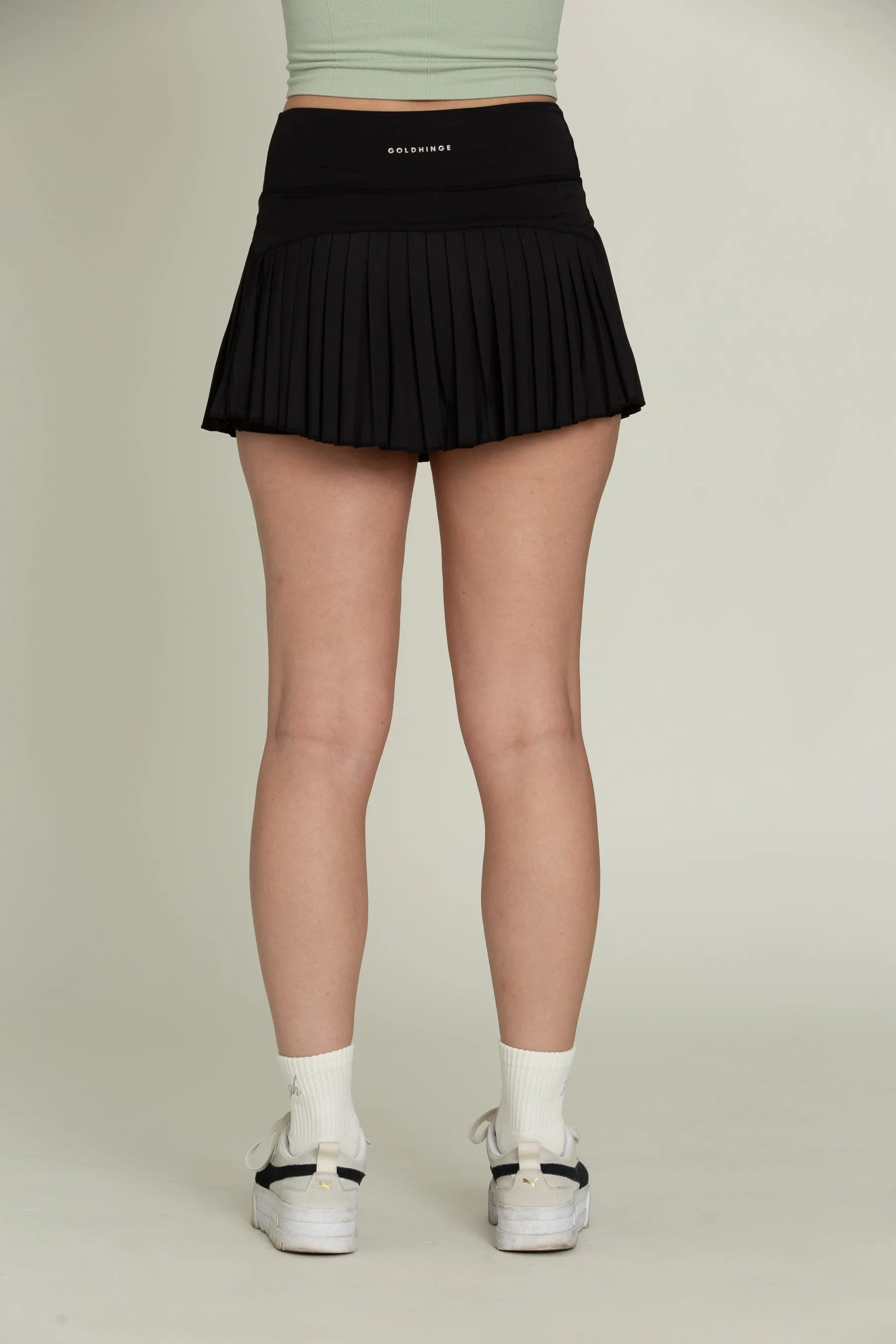 Black Pleated Tennis Skirt