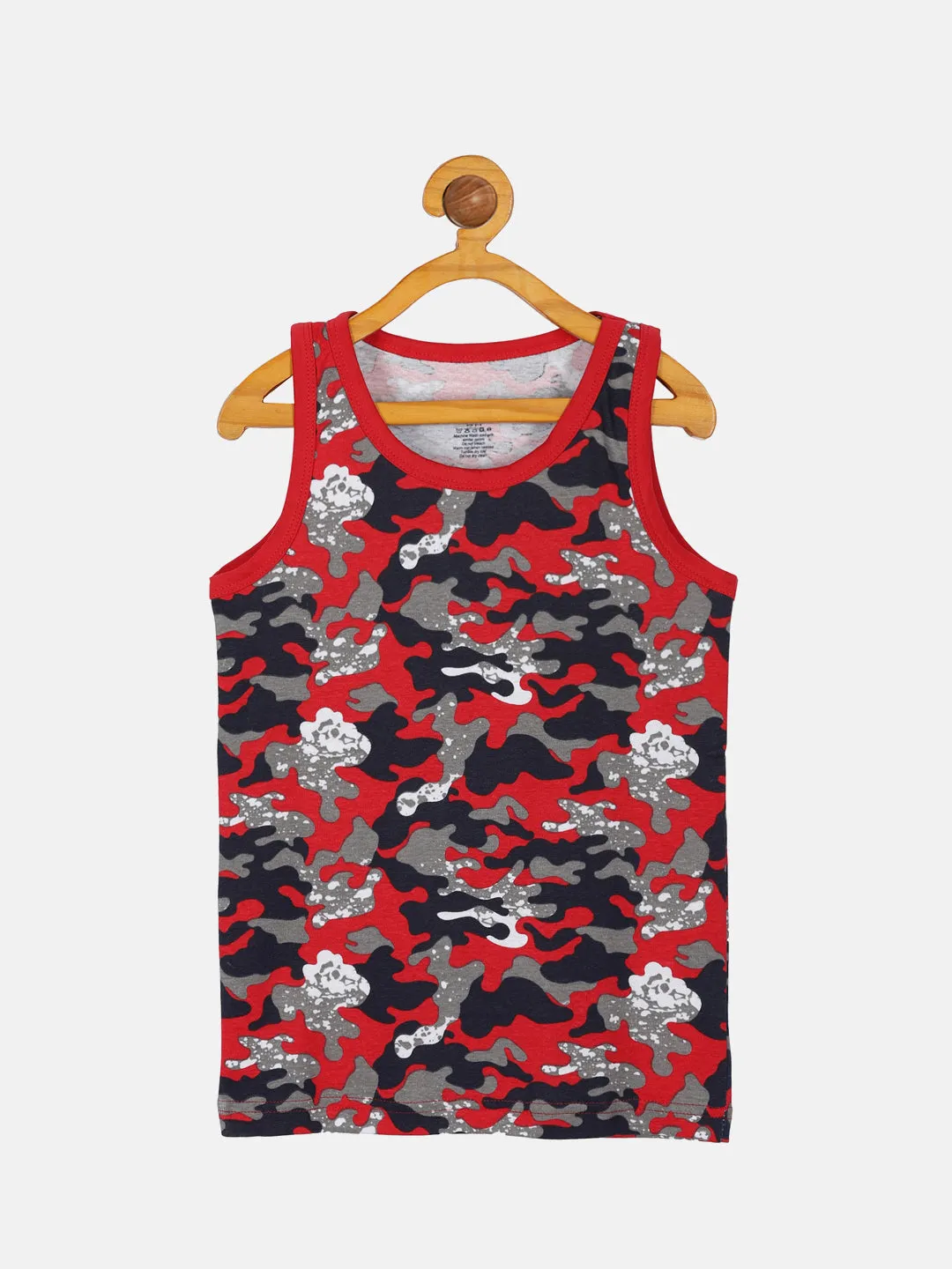 Boys AOP Printed Rib Vest Pack of 2