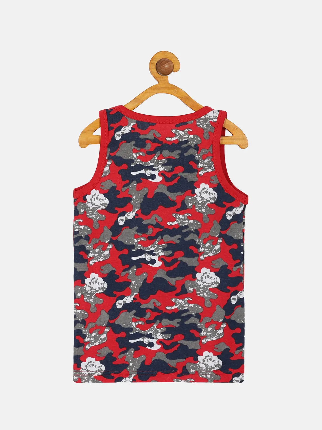 Boys AOP Printed Rib Vest Pack of 2