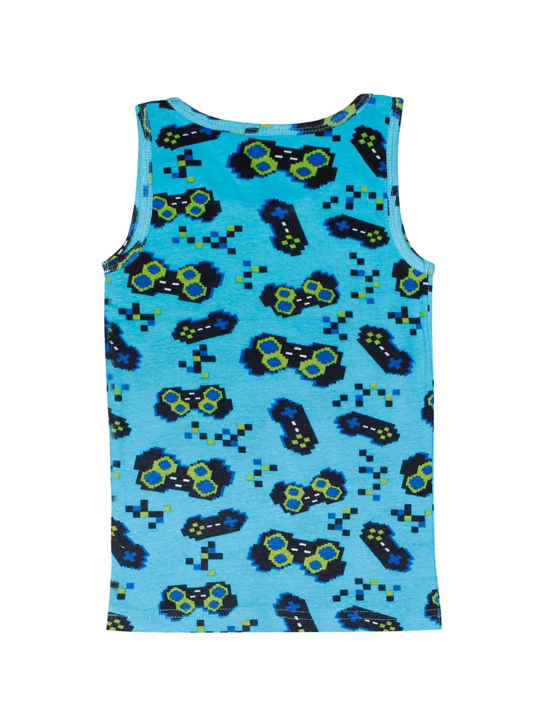 Boys AOP Printed Rib Vest Pack of 2