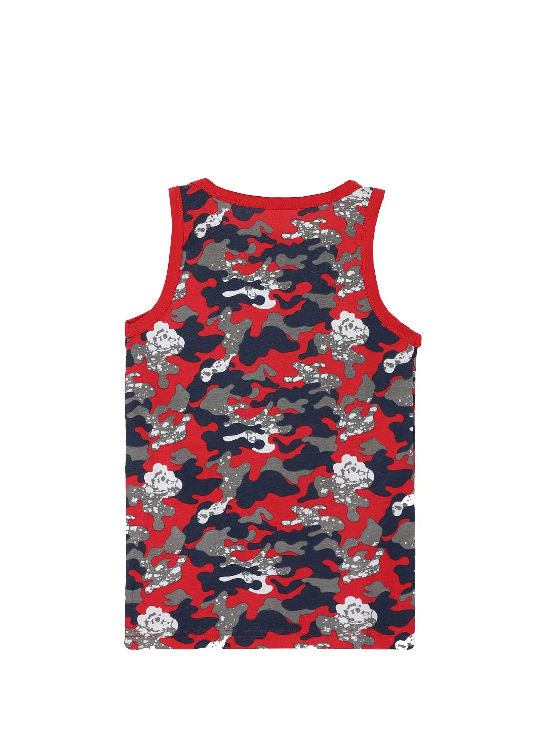 Boys AOP Printed Rib Vest Pack of 2