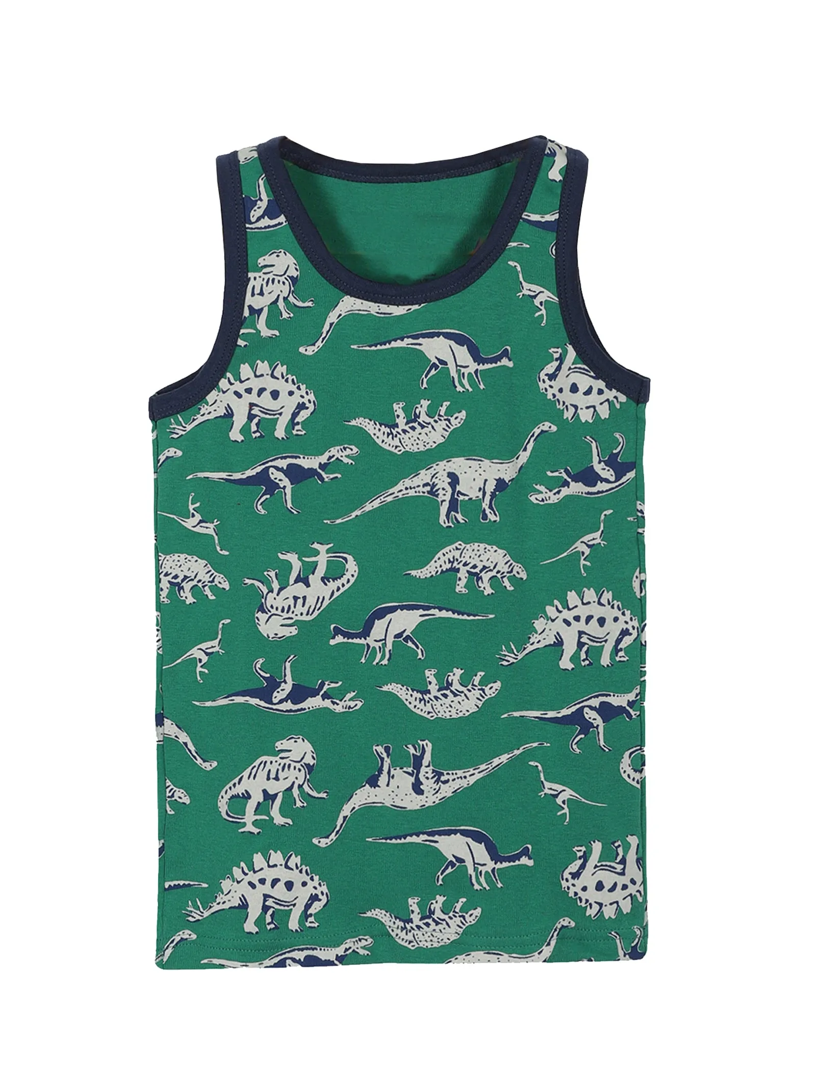 Boys AOP Printed Rib Vest Pack of 2