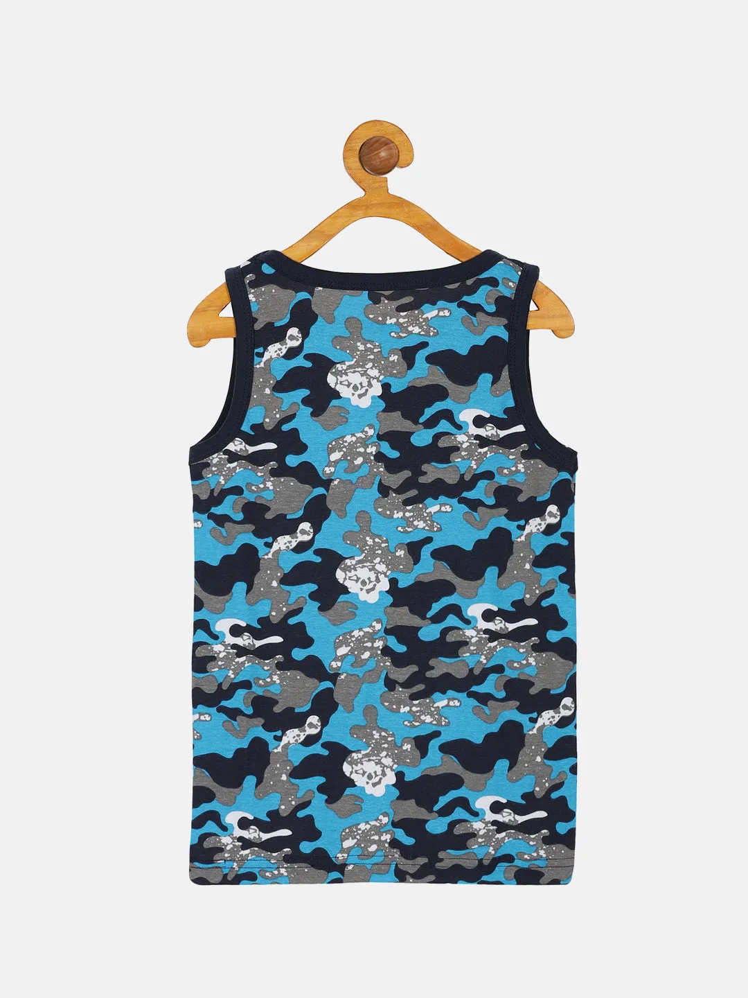 Boys AOP Printed Rib Vest Pack of 2