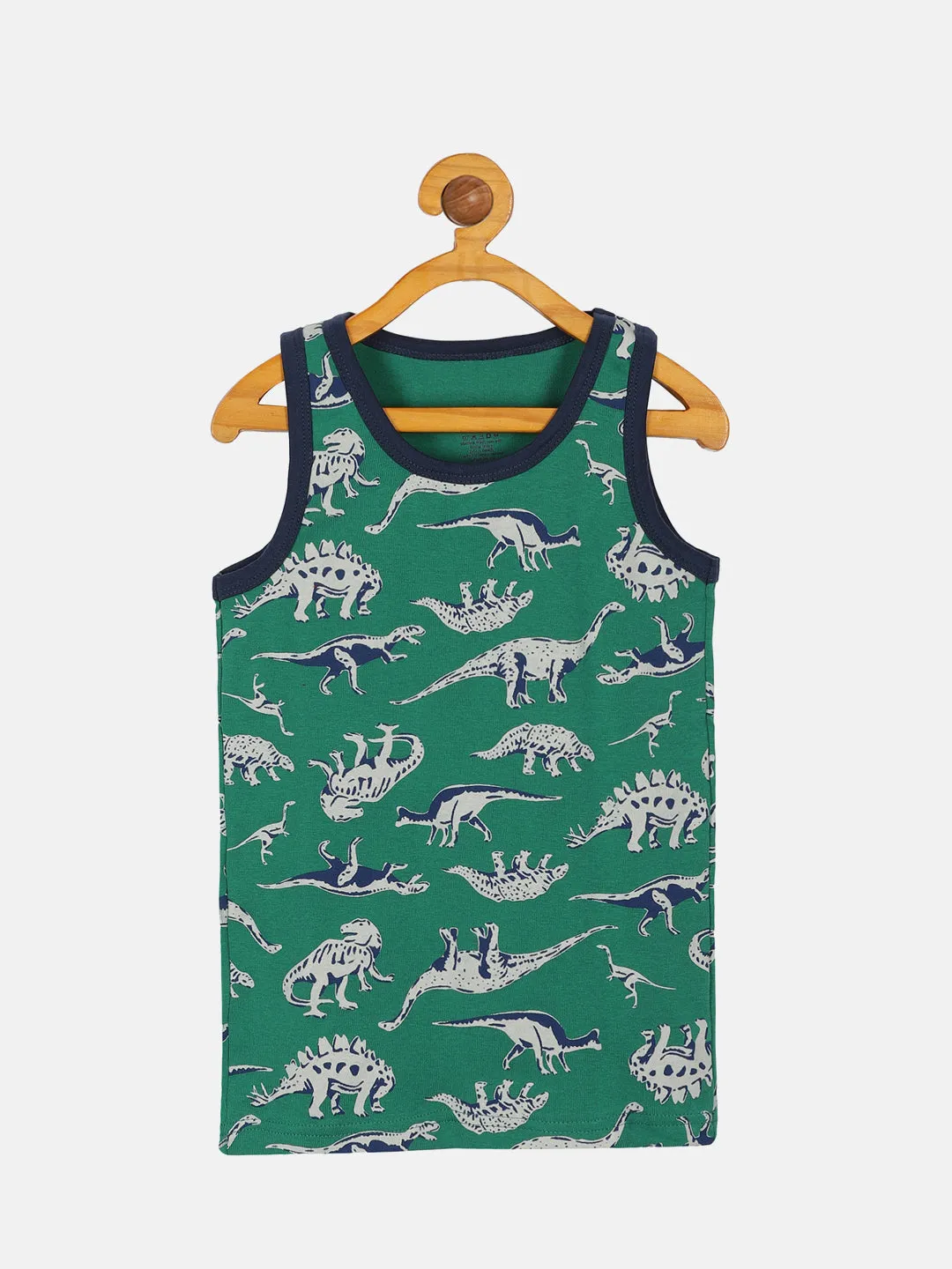 Boys AOP Printed Rib Vest Pack of 2