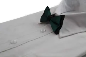 Boys Bottle Green Two Tone Layer Bow Tie