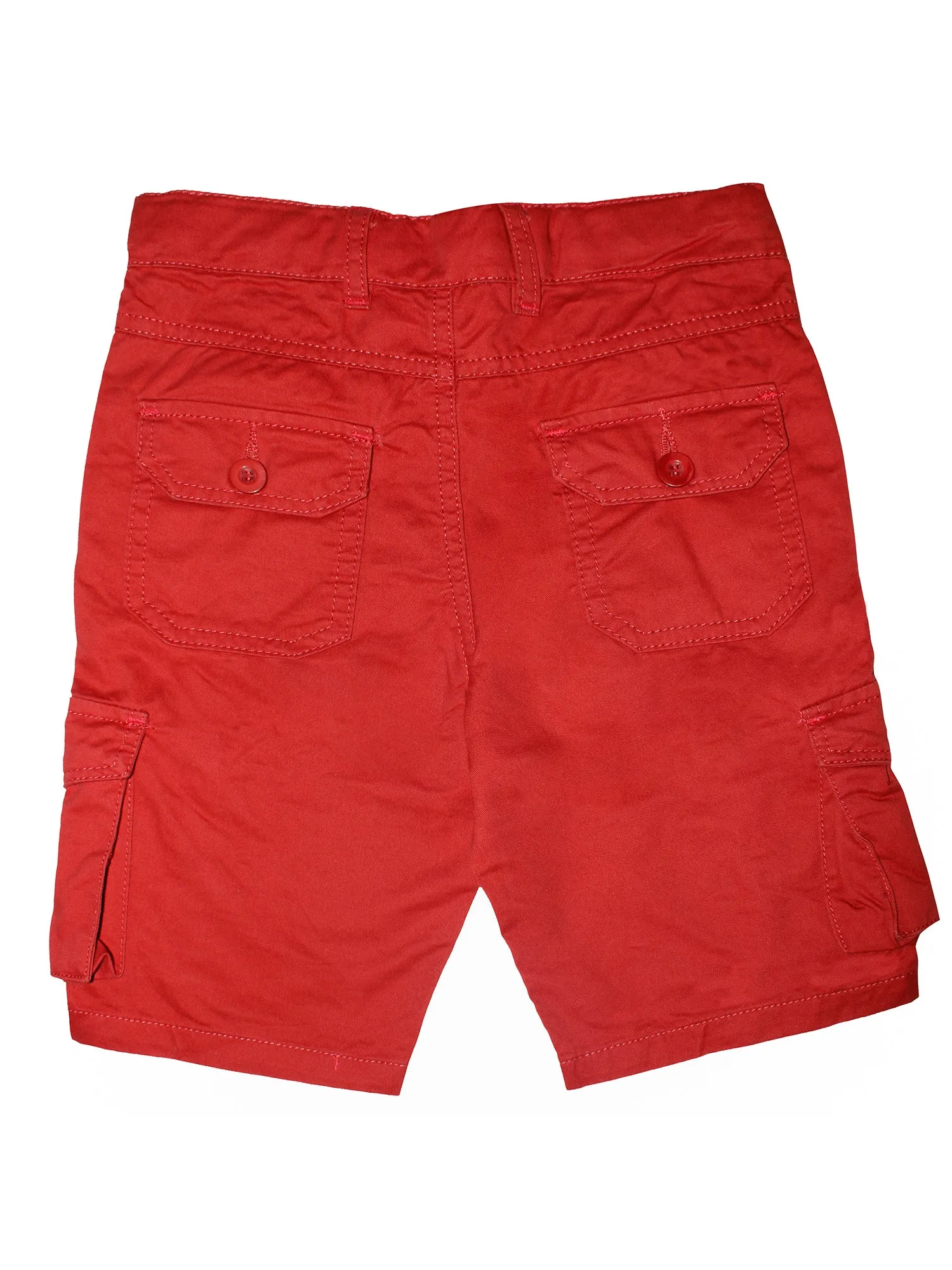 Boys Cotton Twill Knee Length Cargo Shorts