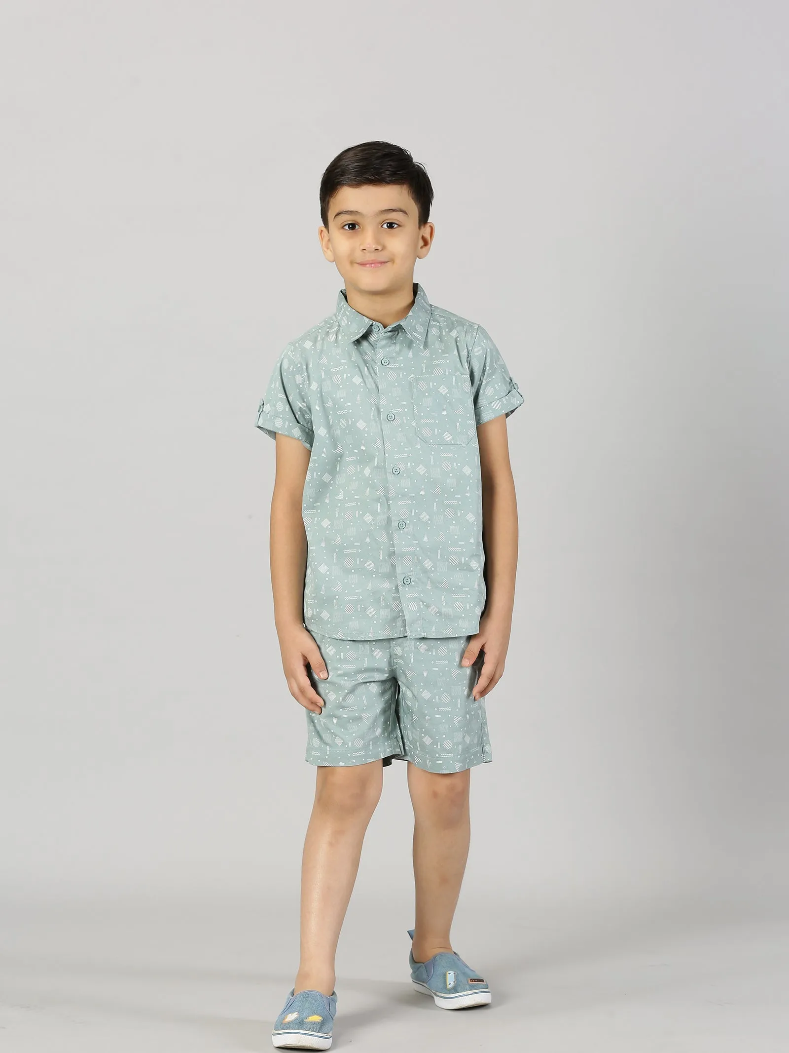 Boys Half Sleeve Shirt and Shorts Co-Ord Sets