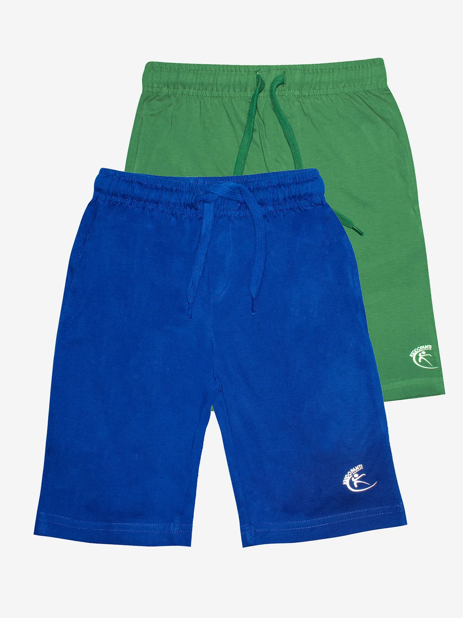 Boys Knee length Cotton Jersey Shorts- pack of 2