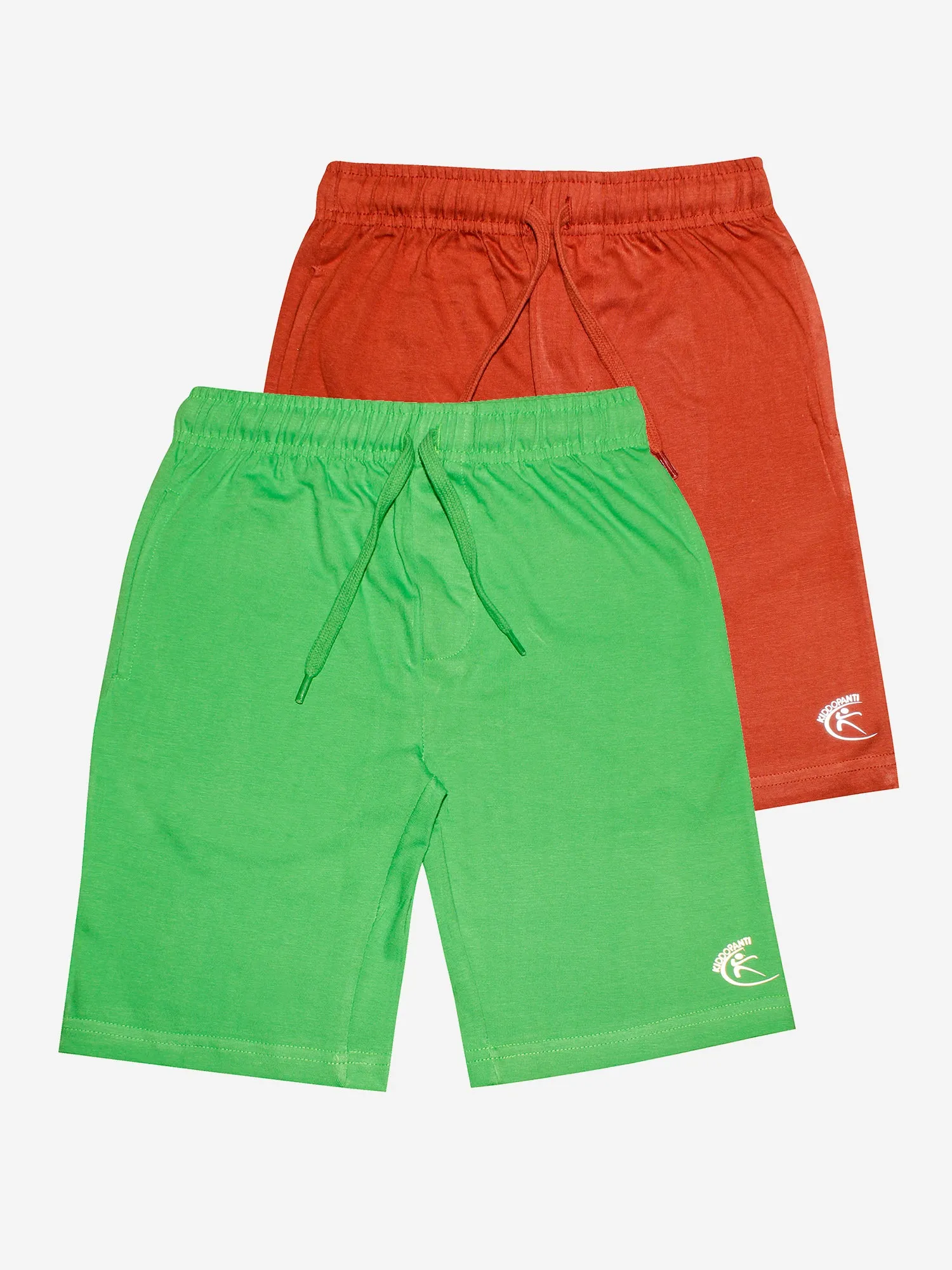 Boys Knee length Cotton Jersey Shorts- pack of 2