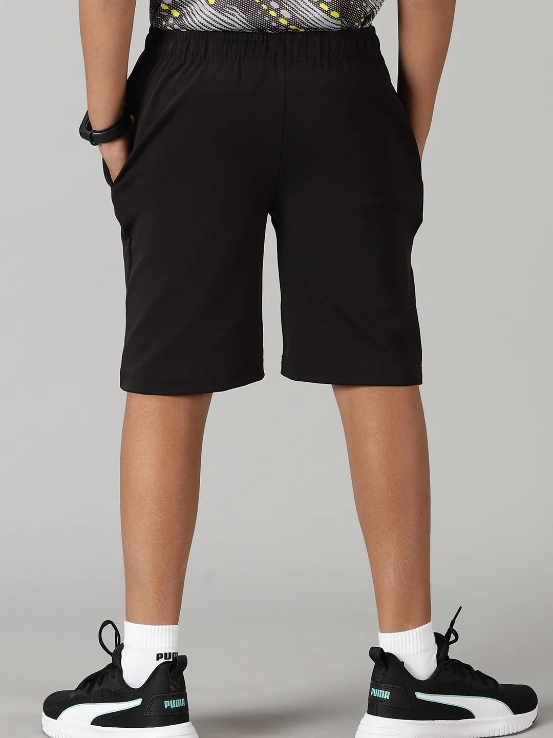 Boys Polyester Knit Basic Shorts